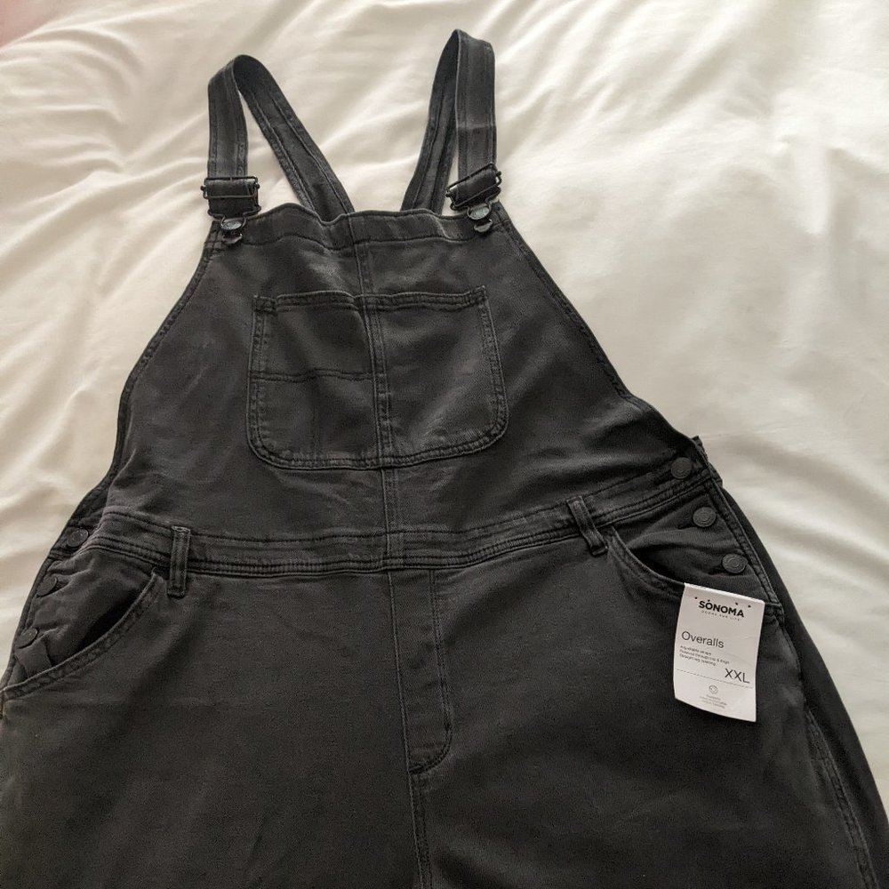 black denim bib overalls.   Sonoma, XXL